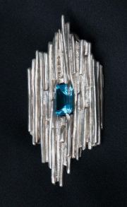 Blue Topaz & Silver Pendant