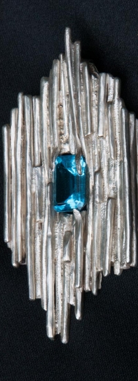 Blue Topaz & Silver Pendant