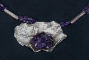 Silver & Amethyst Geode