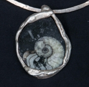 Silver & Ammonite Pendant
